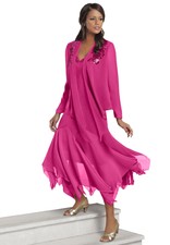 Roaman's Women's Plus Size Sequin Jacket Dress Set