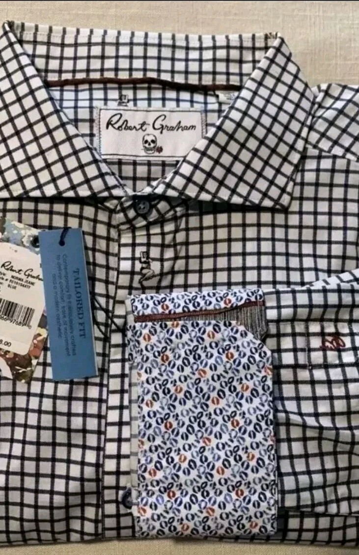 ROBERT GRAHAM NORMA JEANE SHIRT M Long Sleeve * Tailored Fit NWT