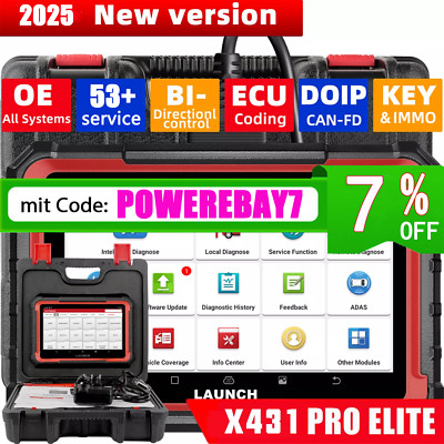 LAUNCH X431 PRO Elite V+ Profi KFZ OBD2 Diagnosegerät ALLE SYSTEM Programmierung