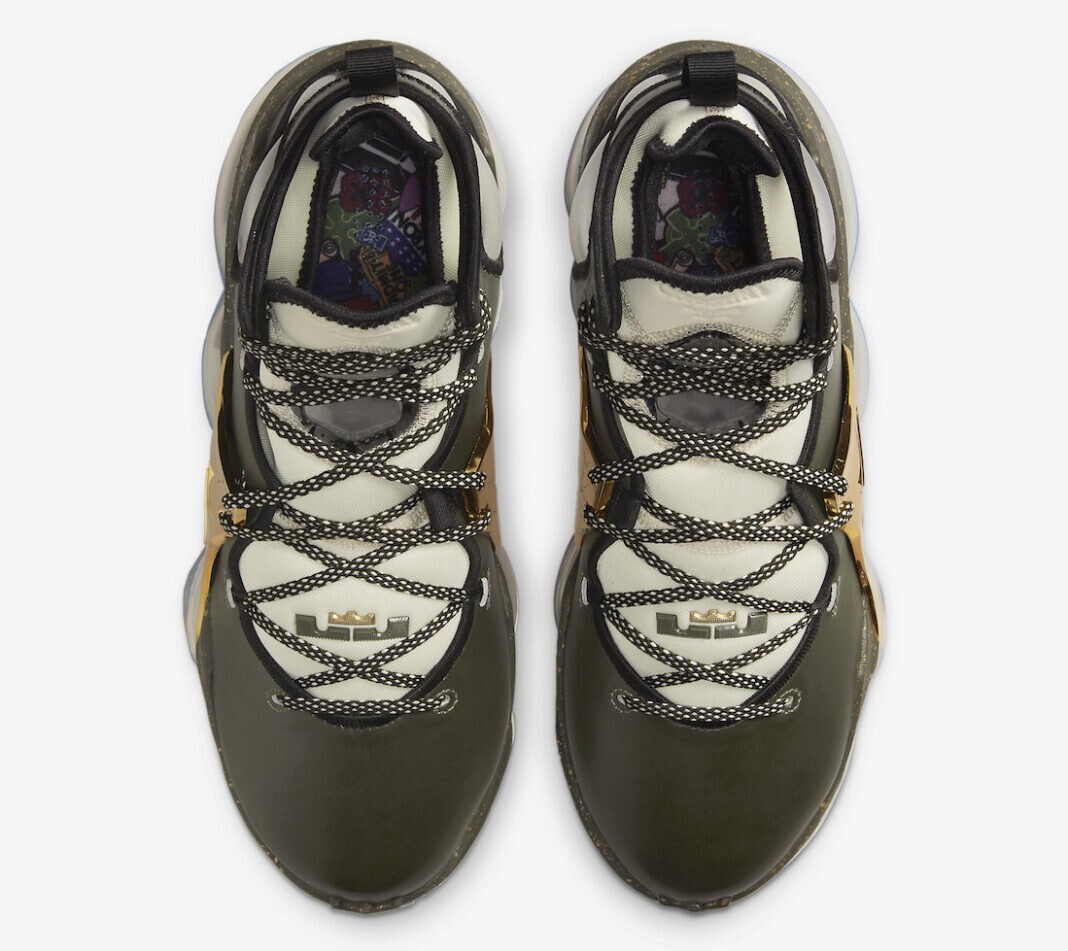 Size 7.5 Nike LeBron XIX 19 Chosen 1 Khaki Green Black Gold