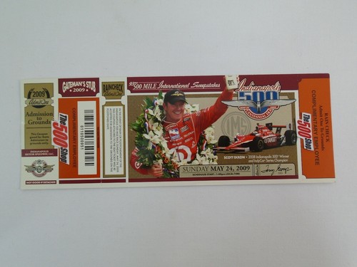 2009 Indianapolis 500 Unused Race Complimentary Employee Ticket Scott Dixon - Picture 8 of 8