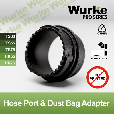 Hose Port & Dust Bag Adapter for Festool TS55, TS60, TS75 Track Saw & HK55, HK85