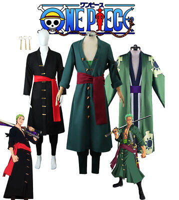 Anime Roronoa Zoro Trajes Cosplay Trajes do Dia Das Bruxas Kimono Role Play  Roupas Partido Uniforme