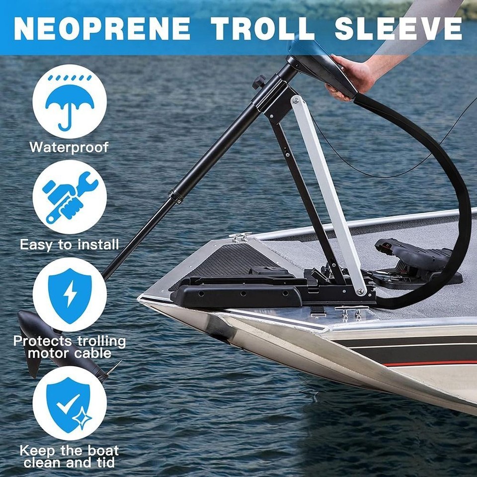 Protective Trolling Motor Wire Cover Universal Neoprene Cable Sleeve eBay