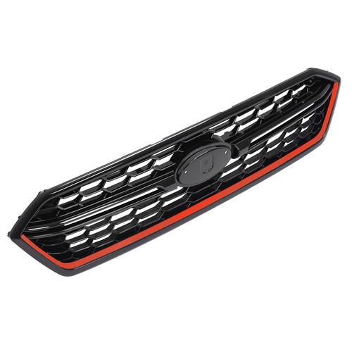 For Subaru WRX/WRX STI 2018-2020 Black Front Bumper Upper Grille W/Red Trim - Picture 3 of 11