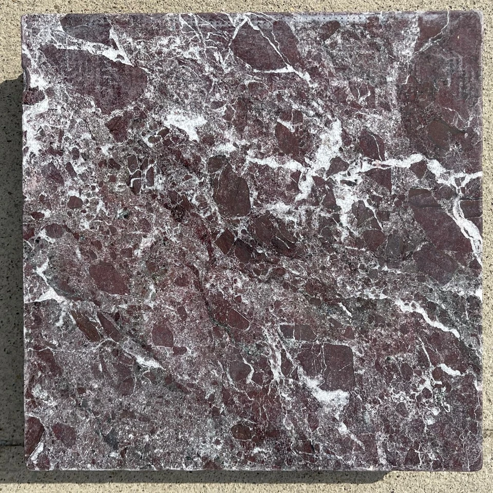 Piso de pedra 12x12 Rosso Levanto azulejo mármore tombado (10 pés quadrados) T-98C - Imagem 3 de 4