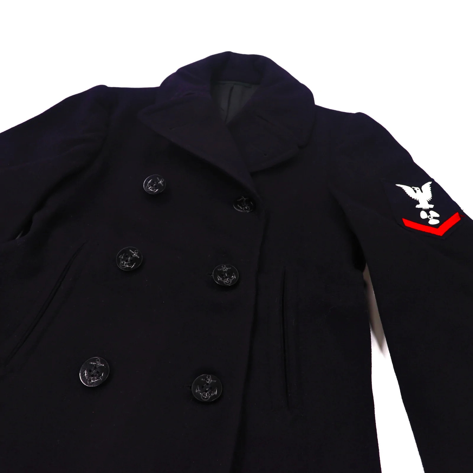 US NAVY 50's Pea Coat 34 Navy 50s N14062236S54496B Gem