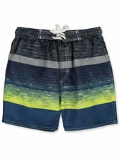 new Quad Seven Boys' Striped Swim Trunks size 16-18