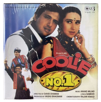  COOLIE NO 1  (1995) - Bollywood Soundtrack CD - Govinda, Karisma Kapoor