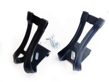 VP Components V-796L Road Bike Pedal Toe Clips Strapless Black Pair Cage Style
