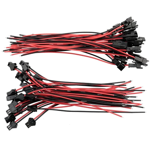 50-Pair 2-Pin For JST SM Plug Male+Female Connector 22AWG Electrical Cable Wires - Picture 15 of 18