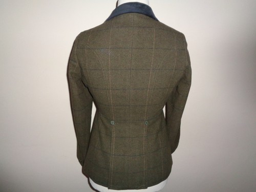 Aubrion Shires Tweed Show Jacket dark green ladies size UK 10 hacking - Imagen 3 de 4