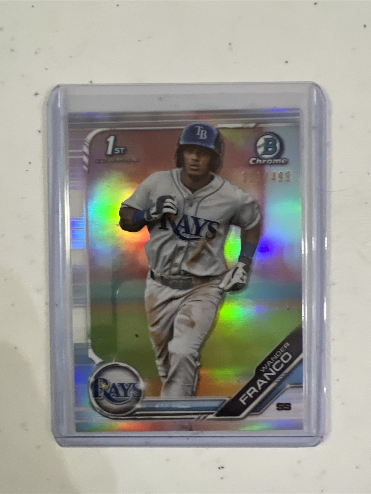🔥 2019 Bowman Chrome Wander Franco RC Refractor 331/499  BCP-100 1st RC Rays