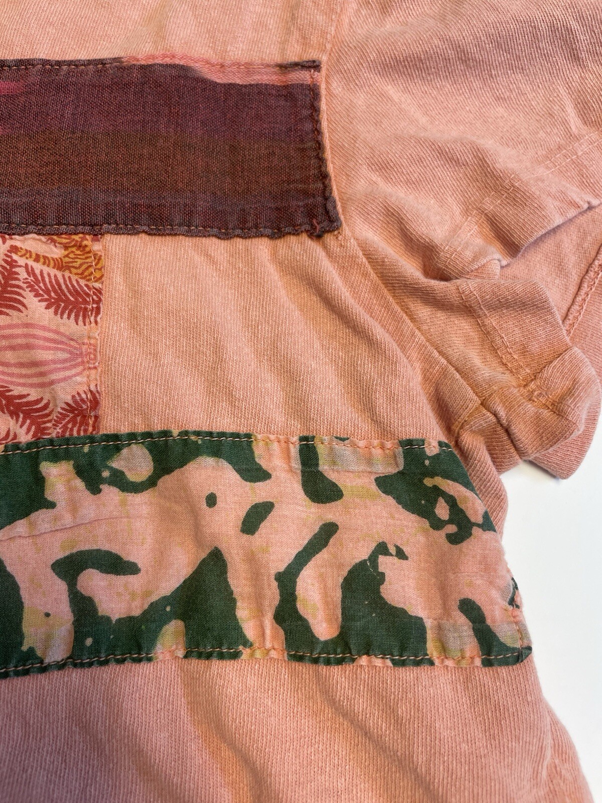 Multi-patterned Quilted Crop Top Cute Boho Unique… - image 4