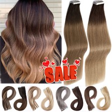 Seamless Russian 7A Tape in Remy 100 Real Human Hair Extensions Skin Weft Ombre