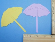 10 BEACH UMBRELLA cardstock paper die cut embellishments scrapbook / card making