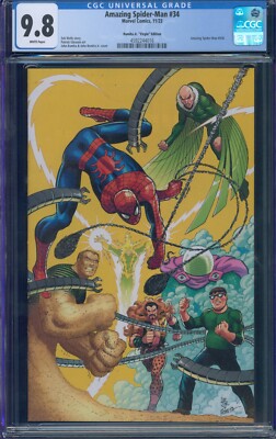 Amazing Spider-Man #34 (#928) Romita Jr 1:100 Virgin Edition - CGC 9.8 - NM/M!