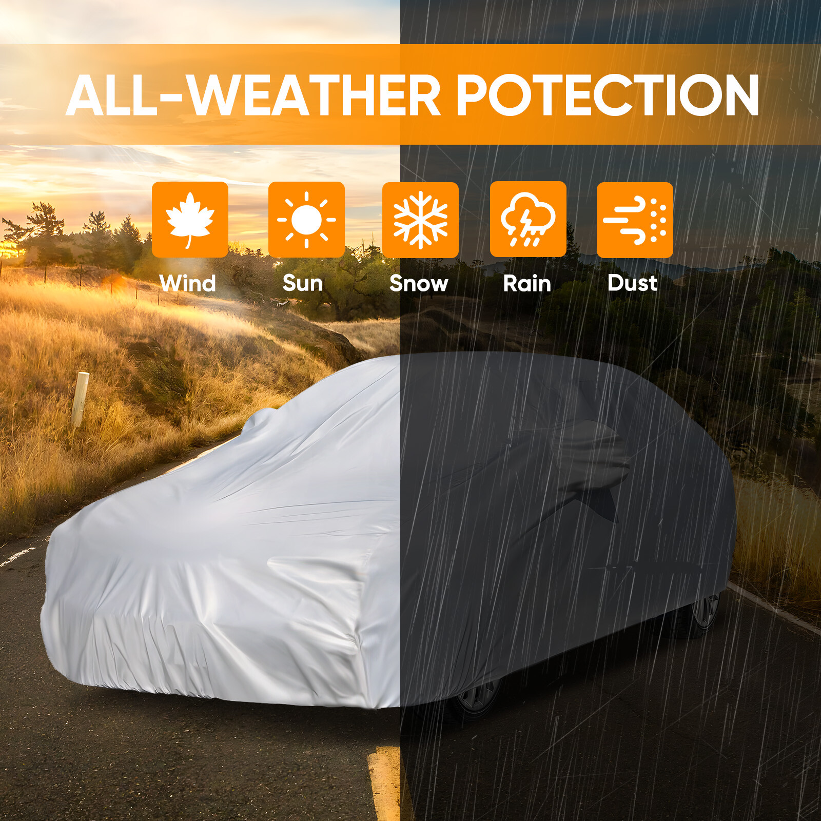 Full Car Cover Outdoor Dust UV Resistant Protection For Nissan Altima 1993-1997