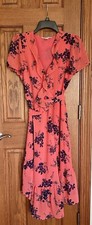 ! DRESSED TWICE ! Michael Michael Kors Women's Printed Wrap Midi Dress SZ S