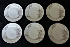 Set of six porcelain plates from Paris old Paris 19th century floral decor