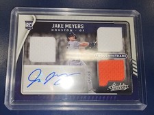 2022 Absolute Baseball Jake Meyers Astros RC Triple JERSEY Game Used AUTO /99 SP
