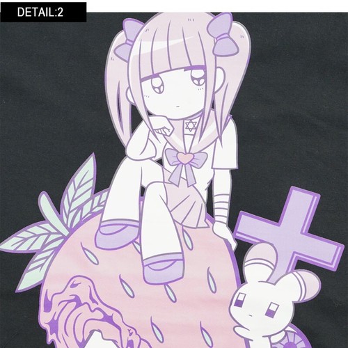 Sick Cute Warrior Menhera Chan T-shirt Black D Backside of Tokyo Japan Limited - Picture 8 of 10