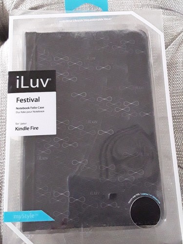 iLuv Black Festival Notebook Folio Case for Amazon Kindle FIRE - Picture 6 of 6
