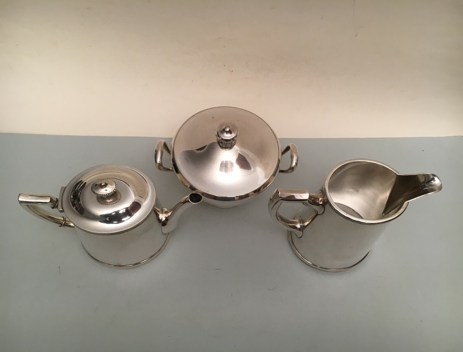 4 Piece Tea Set. Berndorf Art Krupp Milano