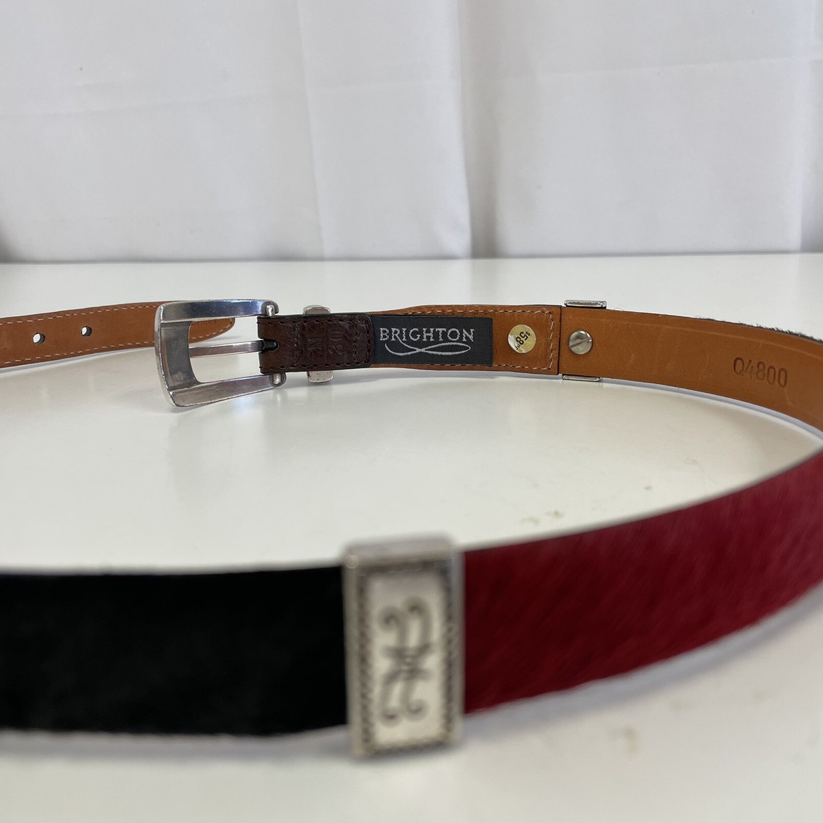 New Brighton Multi-Color PONY Horse HAIR Leather Concho  display picture 2