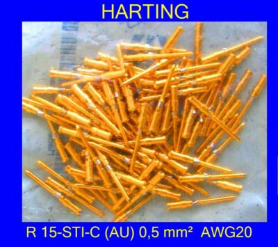 100 Harting & Amphenol vergoldete Stifte & Buchsen Steckverbinder Crimpsteckverb