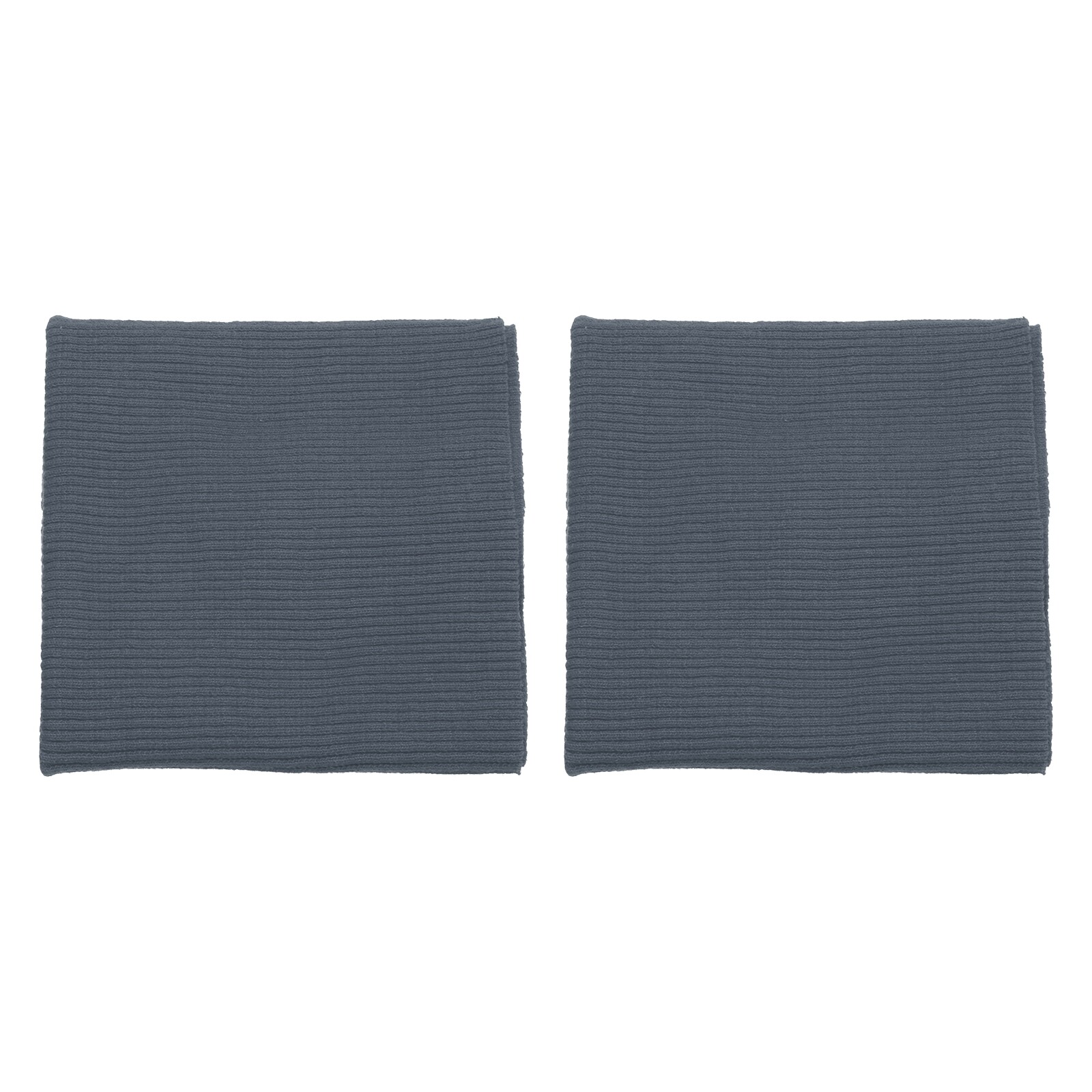 2pcs 7.5x9cm Elastic Cuffs Ribbed Trim Cotton Fabric Knit Stretch Band Dark Gray