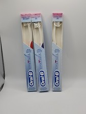 3 Vintage Oral-B Advantage Toothbrush Red 35 Purple Soft Straight Indicator 1996