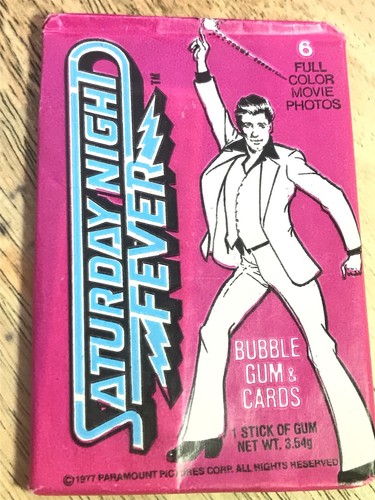 1977 Saturday Night Fever Cards 19 SEALED PACKS in Damaged, Detached Box 📦 - Picture 18 of 23