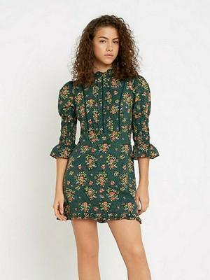 laura ashley uo exclusive maisy mock neck mini dress