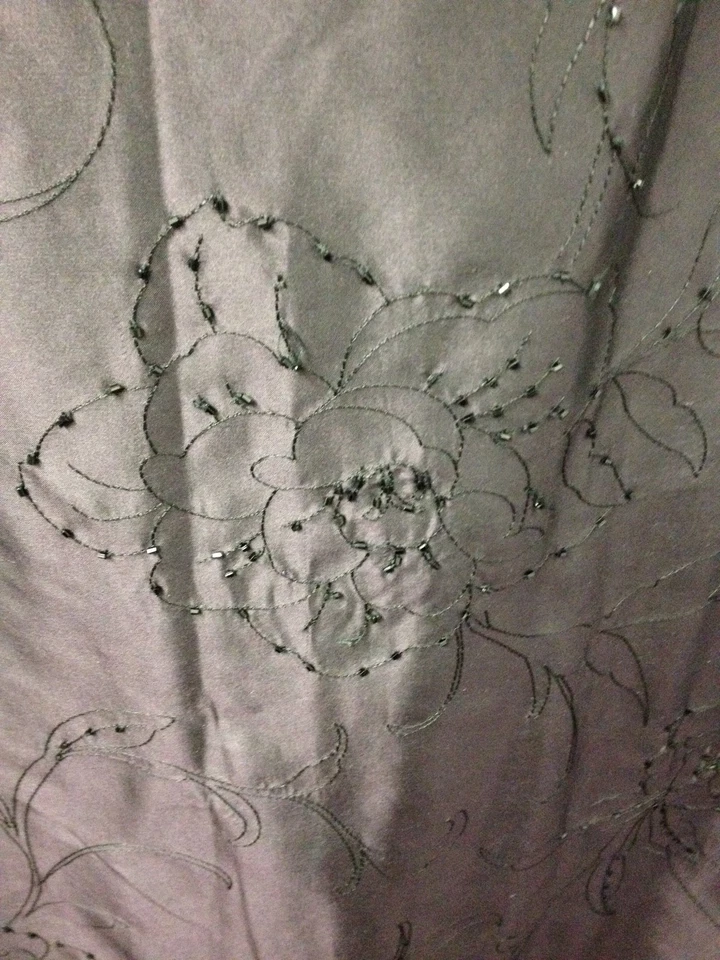 Ann Taylor 12 Falda Adornada Seda Maxi Marrón Madre De Novia ¡$149!! Foto 4 de 4