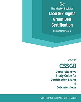 THE MASTER BOOK FOR LEAN SIX SIGMA GREEN BELT By Nilakantasrinivasan J(neil) NEW