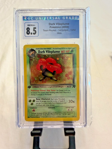 Dark Vileplume (1st Edition) graded CGC 8.5 for sale on eBay