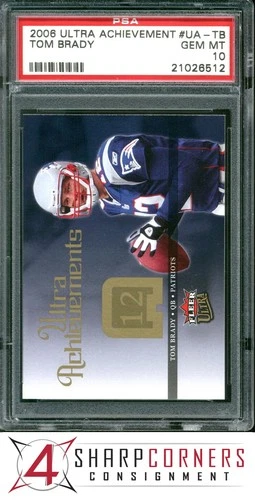 2006 ULTRA ACHIEVEMENT #UA-TB TOM BRADY PATRIOTS PSA 10