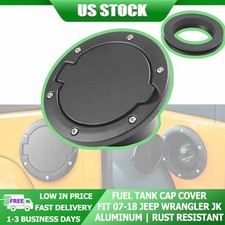 Black Coated Powder Aluminum Fuel Door Cover For 2007-2018 Jeep Wrangler Jk Us Black Coated Powder Aluminum Fuel Door Cover For 2007-2018 Jeep Wrangler Jk Us