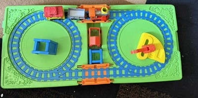 Vtg 1980 Mattel My First Wheels Childrens Complete Train Set Diecast Railway Set