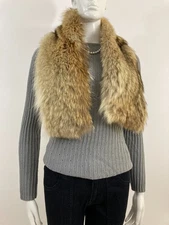 NWOT - Sexy Cool Coyote Fur Scarf - New Satin Lining - Vintage Fur