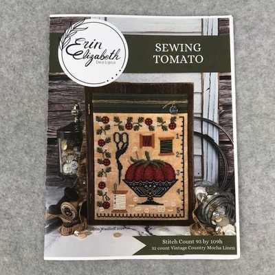 Erin Elizabeth Designs Cross Stitch Pattern ~ SEWING TOMATO