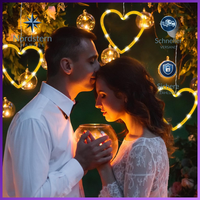 Lichterkette Herzen LED Deko Zum AufhäNgen 3 StüCk Hochzeit Dekoration