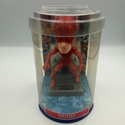 Marvel Super Heroes Daredevil Solar Power Self Moving Bobblehead  Rare NEW NIB