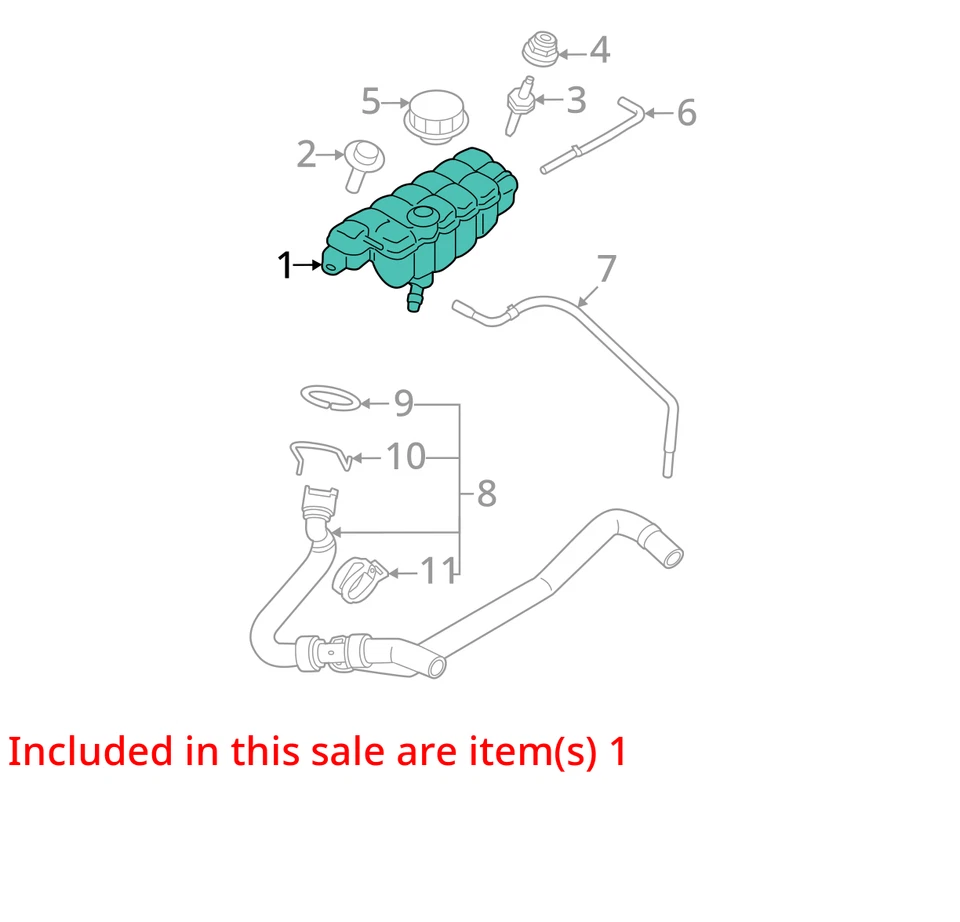 Coolant Reservoir Fits 15-23 FORD F150 PICKUP 844253 - Image 2 of 4