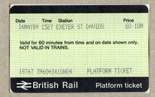 Exeter St David's W04 - APTIS platform ticket - Devon EX4