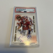 2001 Press Pass SE Richard Seymour ON CARD AUTO BLUE INK SSP ROOKIE CARD! PSA 7. rookie card picture