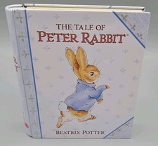 1997 Frederick Warne & Co PETER RABBIT BOOK SHAPED TIN empty candy box