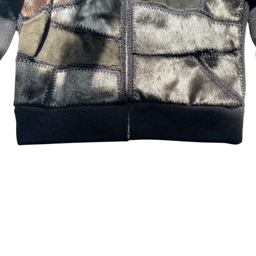 M Size Leather Jacket 90S Patchwork Horseskin Har… - image 13