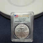 2024 W PCGS MS70 1oz American Silver Eagle $1 US Mint Coin First Strike 1oz